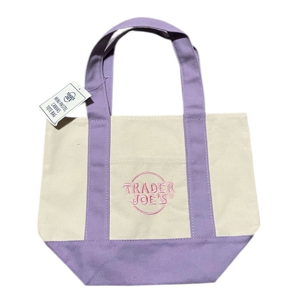 Lavender & Cream Canvas Tote Bag